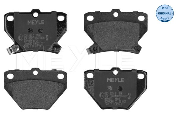MEYLE 025 235 2114/W - Bremsbelagsatz, Scheibenbremse