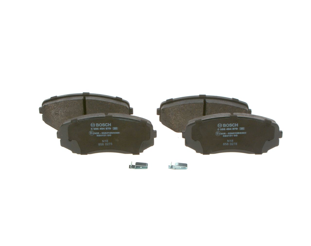 BOSCH 0 986 494 879 - Bremsbelagsatz, Scheibenbremse