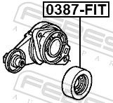 FEBEST 0387-FIT - Spannrolle, Keilrippenriemen