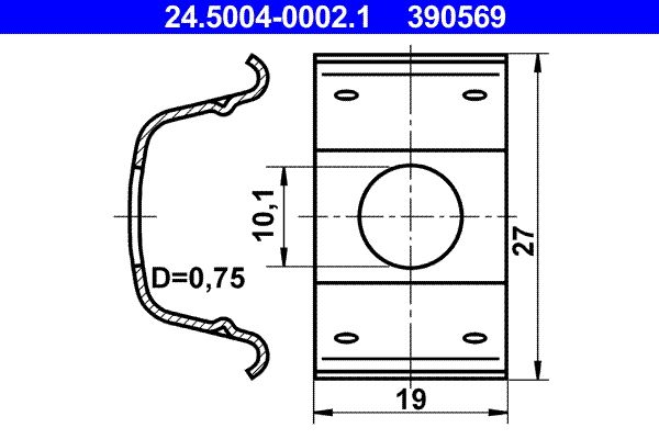 ATE 24.5004-0002.1 - Halter, Bremsschlauch