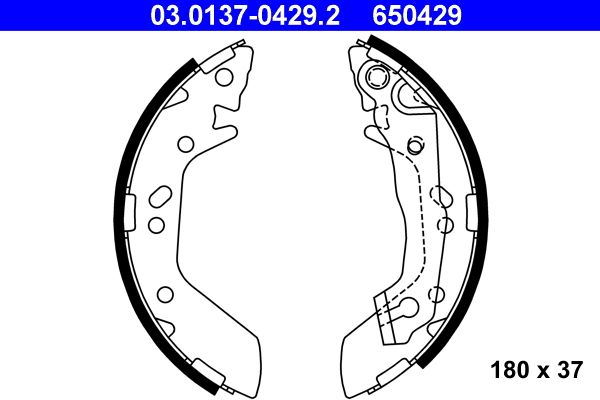 ATE 03.0137-0429.2 - Bremsbackensatz