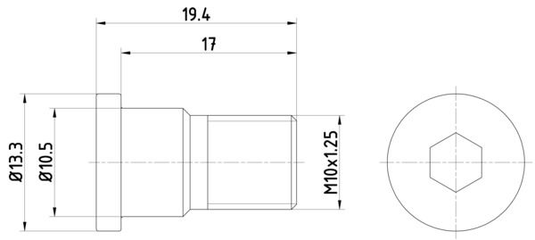 TEXTAR TPM0007 - Schraube, Bremsscheibe