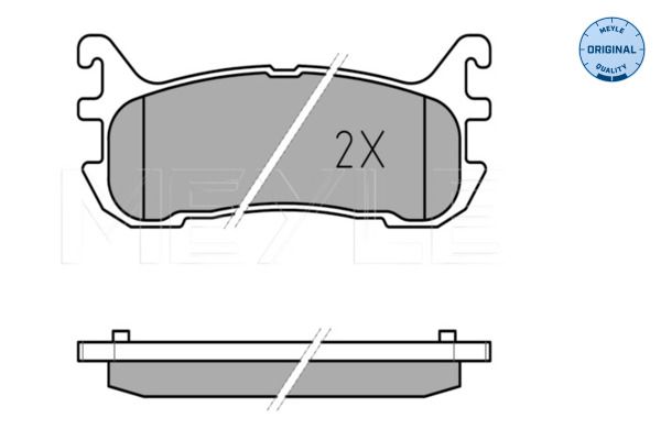 MEYLE 025 233 8713/W - Bremsbelagsatz, Scheibenbremse