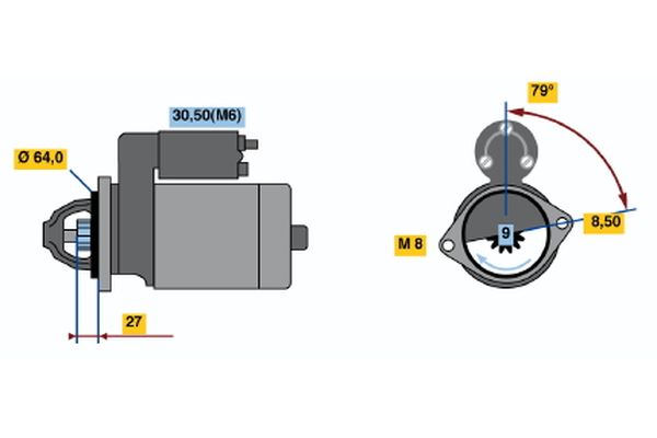 BOSCH 0 001 107 437 - Starter