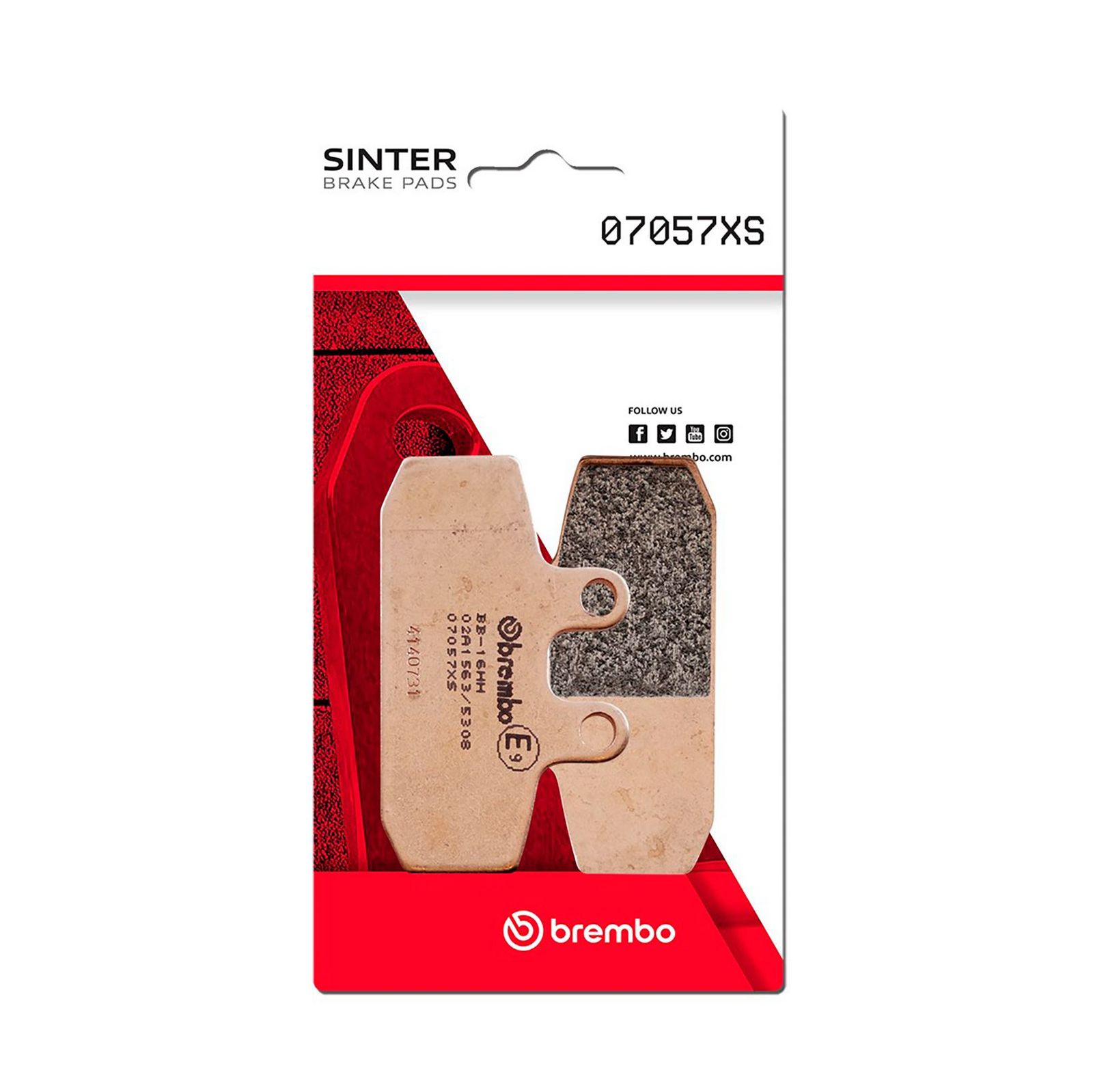 BREMBO 07057XS - Bremsbelagsatz, Scheibenbremse