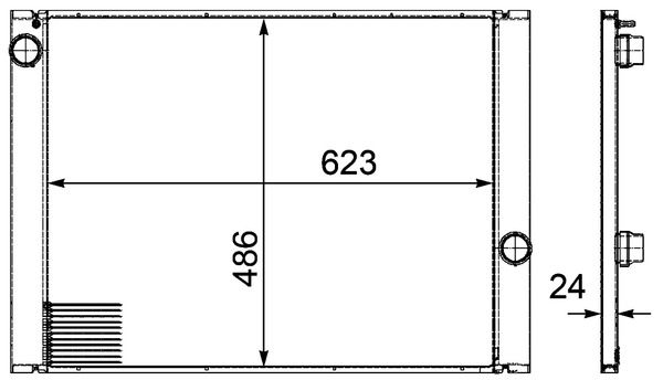 MAHLE CR 581 000P - Kühler, Motorkühlung