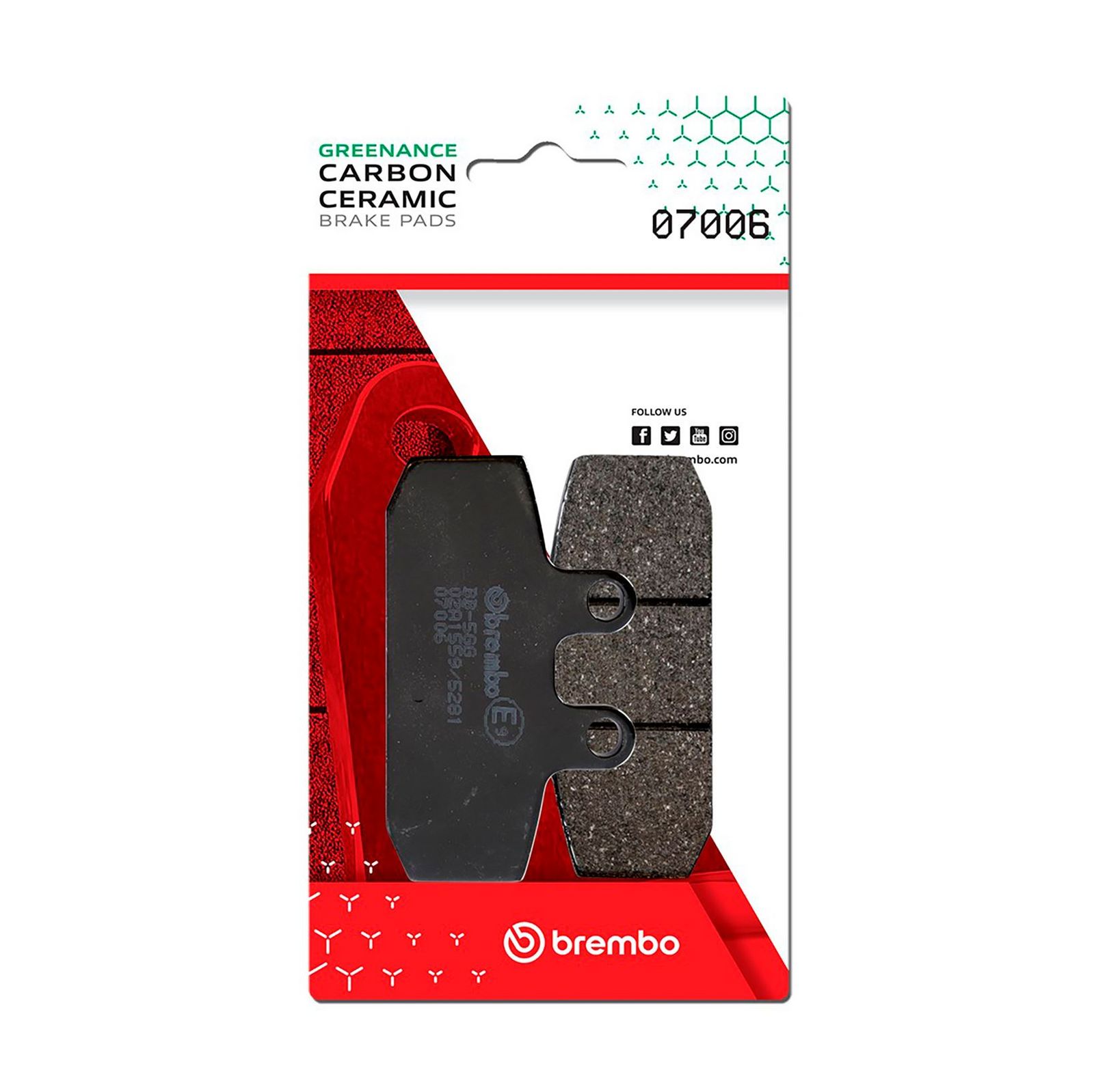 BREMBO 07006 - Bremsbelagsatz, Scheibenbremse