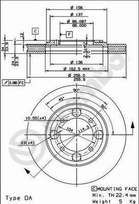 BREMBO 09.6705.10 - Bremsscheibe