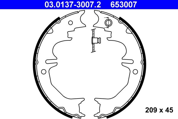 ATE 03.0137-3007.2 - Bremsbackensatz, Feststellbremse