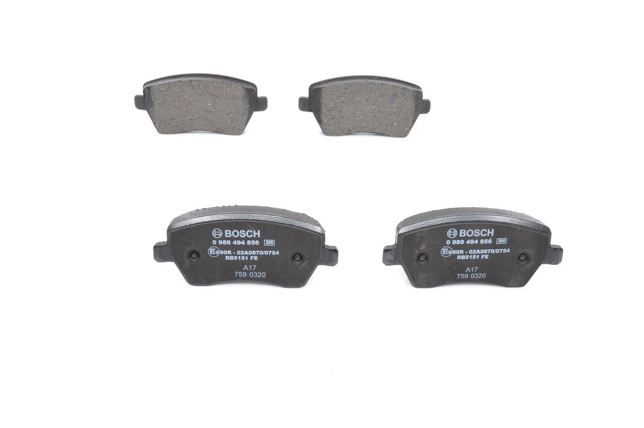 BOSCH 0 986 494 856 - Bremsbelagsatz, Scheibenbremse