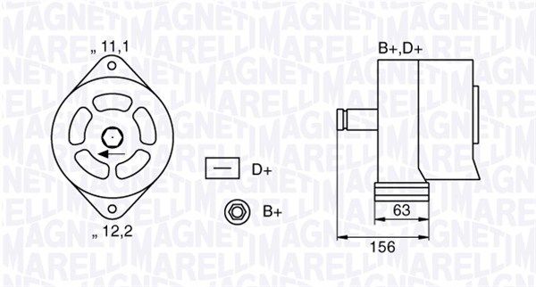 MAGNETI MARELLI 063320025010 - Generator