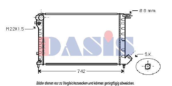 AKS DASIS 060038N - Kühler, Motorkühlung