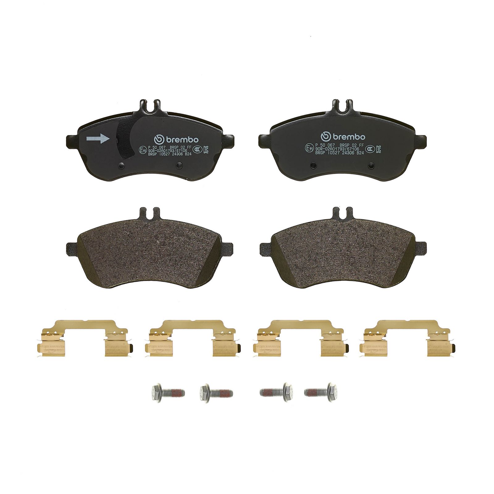 BREMBO P 50 067 - Bremsbelagsatz, Scheibenbremse