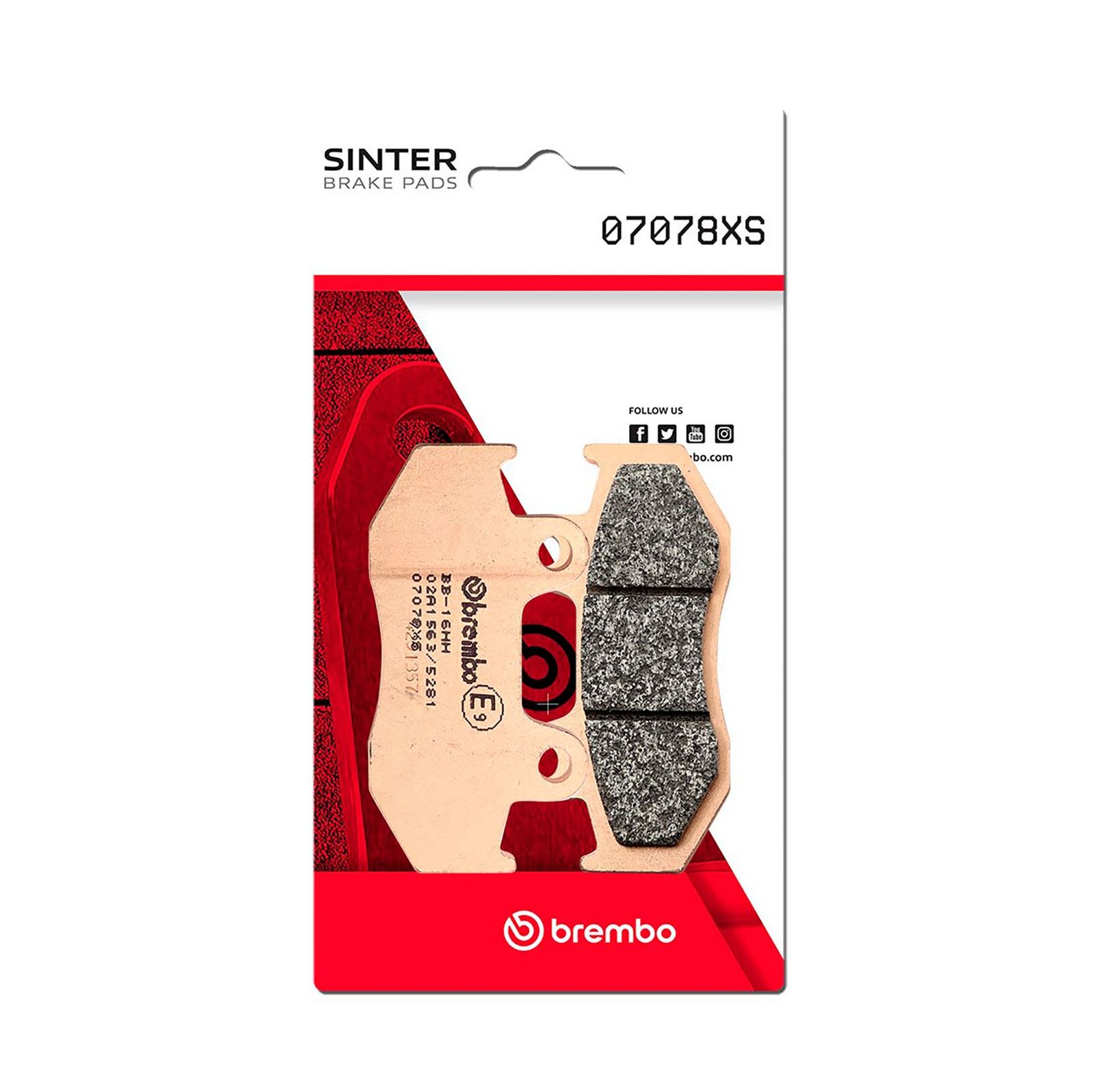 BREMBO 07078XS - Bremsbelagsatz, Scheibenbremse