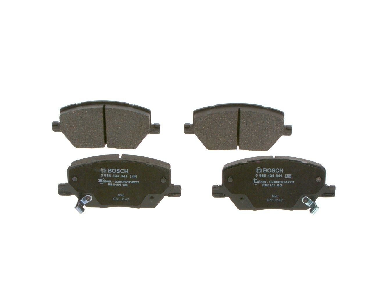 BOSCH 0 986 424 841 - Bremsbelagsatz, Scheibenbremse