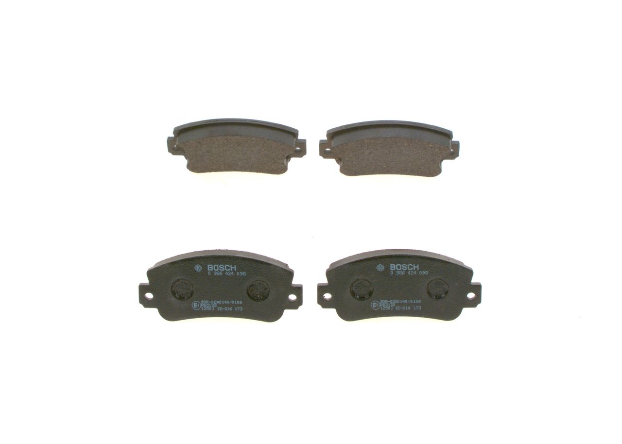 BOSCH 0 986 424 098 - Bremsbelagsatz, Scheibenbremse