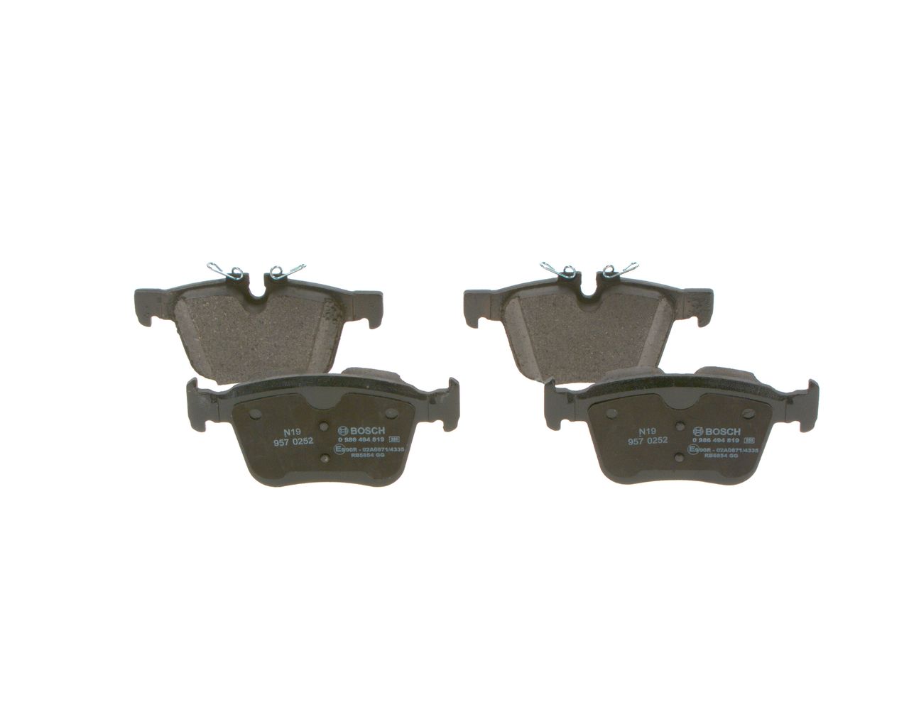 BOSCH 0 986 494 819 - Bremsbelagsatz, Scheibenbremse