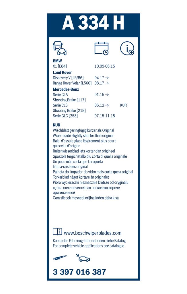 BOSCH 3 397 016 387 - Wischblatt