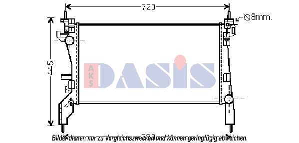 AKS DASIS 060025N - Kühler, Motorkühlung