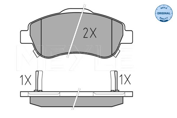 MEYLE 025 246 3819/W - Bremsbelagsatz, Scheibenbremse