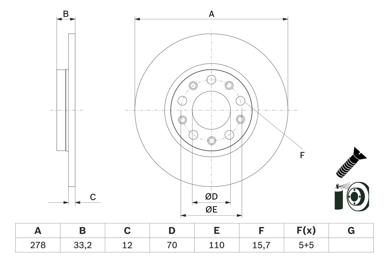 BOSCH 0 986 479 G21 - Bremsscheibe