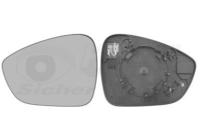 VAN WEZEL 0954837 - Spiegelglas, Außenspiegel
