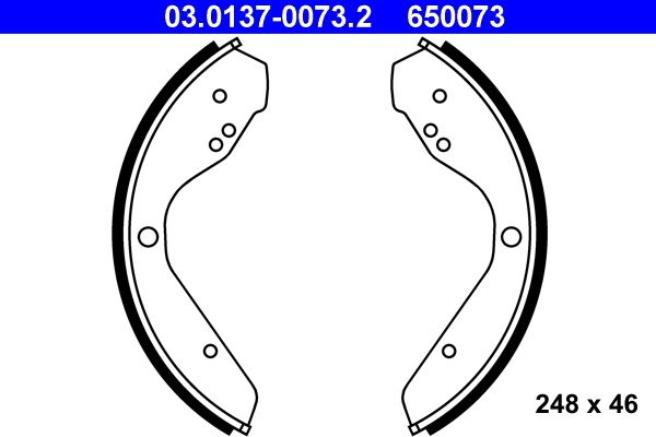 ATE 03.0137-0073.2 - Bremsbackensatz