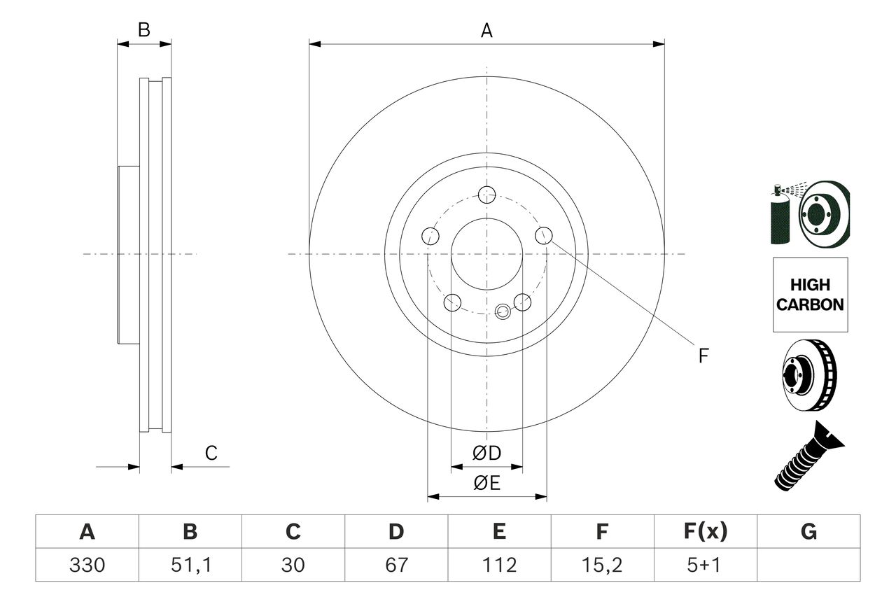 BOSCH 0 986 479 J59 - Bremsscheibe