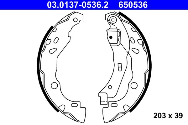 ATE 03.0137-0536.2 - Bremsbackensatz