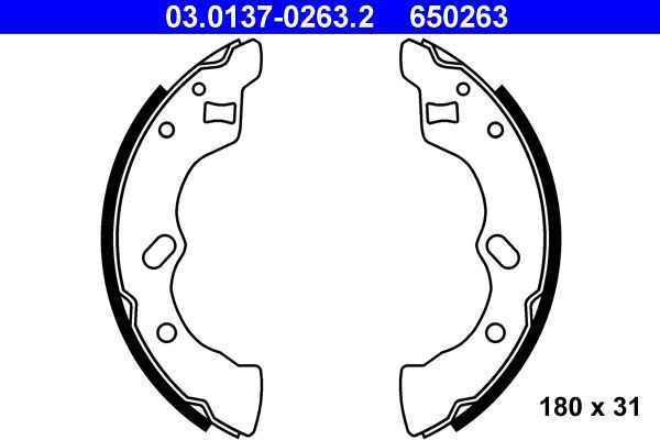 ATE 03.0137-0263.2 - Bremsbackensatz