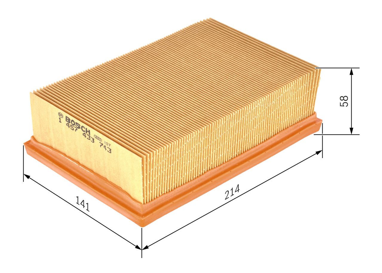 BOSCH 1 457 433 743 - Luftfilter