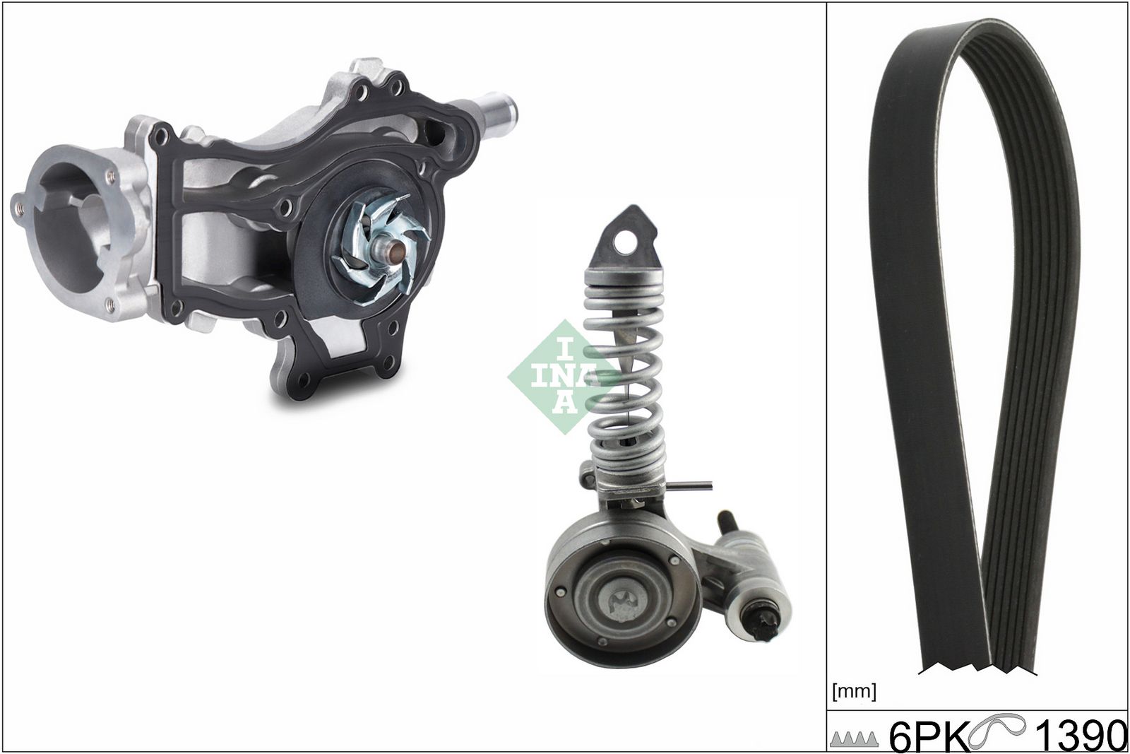 Schaeffler INA 529 0325 30 - Wasserpumpe + Keilrippenriemensatz