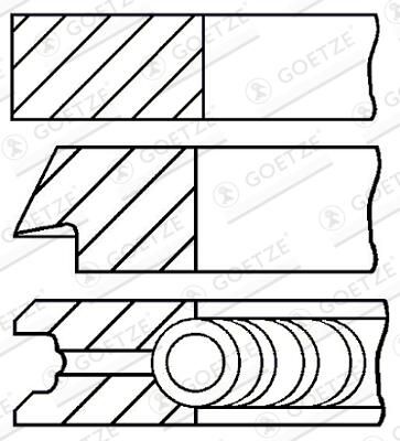 GOETZE ENGINE 08-522600-00 - Kolbenringsatz