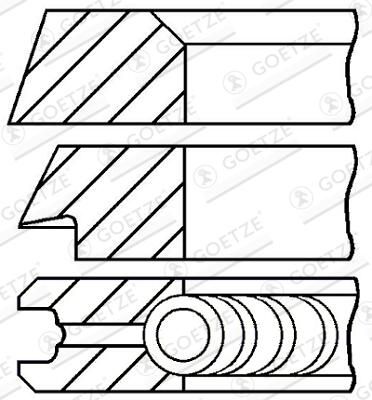 GOETZE ENGINE 08-394500-00 - Kolbenringsatz