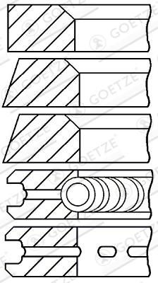 GOETZE ENGINE 08-292800-00 - Kolbenringsatz
