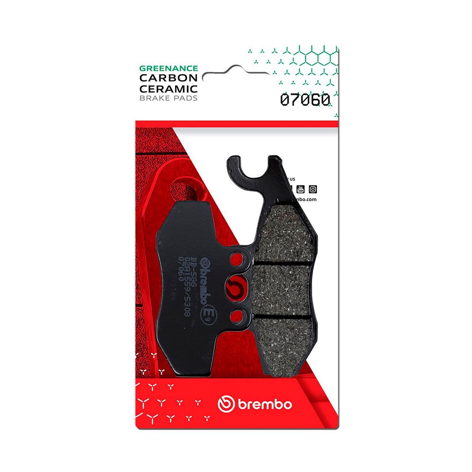 BREMBO 07060 - Bremsbelagsatz, Scheibenbremse