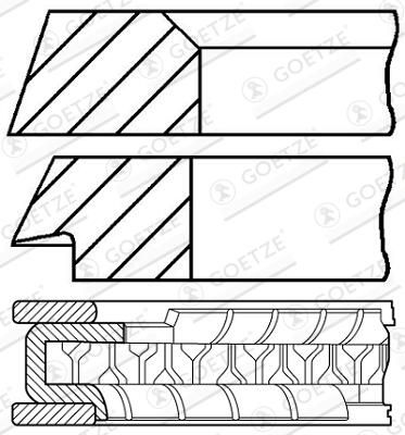 GOETZE ENGINE 08-321200-00 - Kolbenringsatz