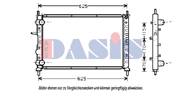 AKS DASIS 080047N - Kühler, Motorkühlung