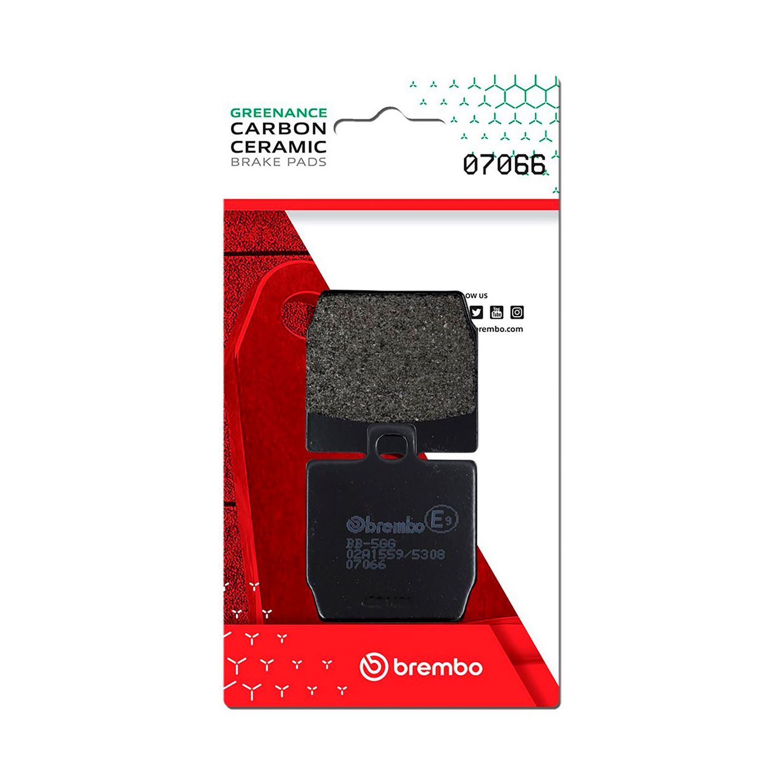 BREMBO 07066 - Bremsbelagsatz, Scheibenbremse