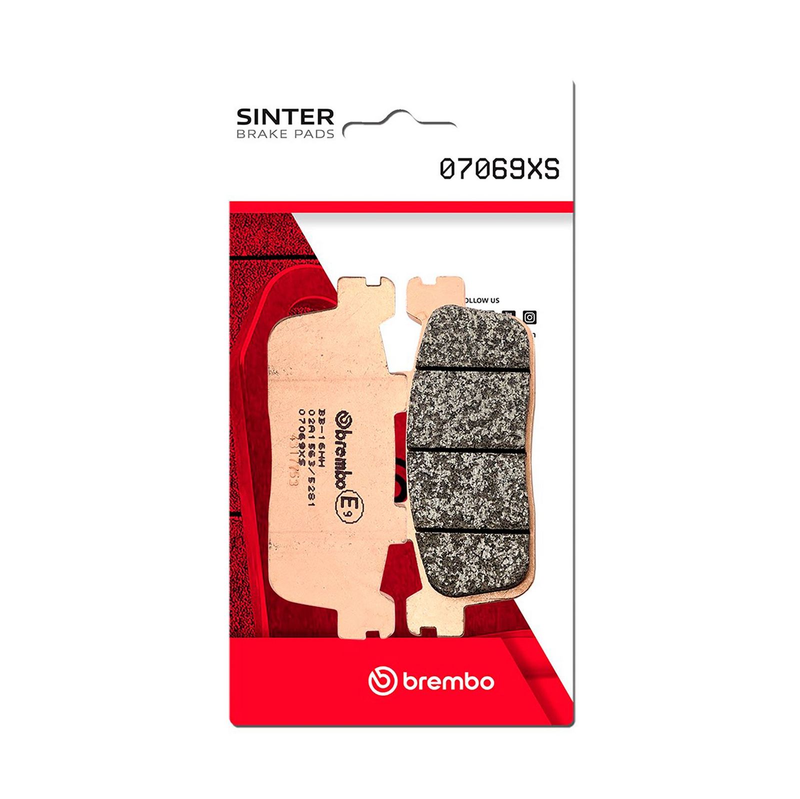 BREMBO 07069XS - Bremsbelagsatz, Scheibenbremse
