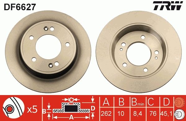 TRW DF6627 - Bremsscheibe
