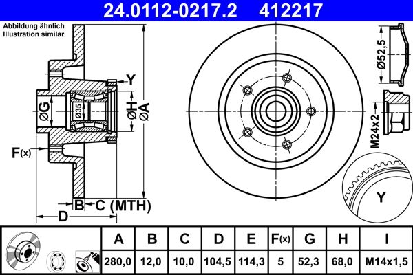 ATE 24.0112-0217.2 - Bremsscheibe