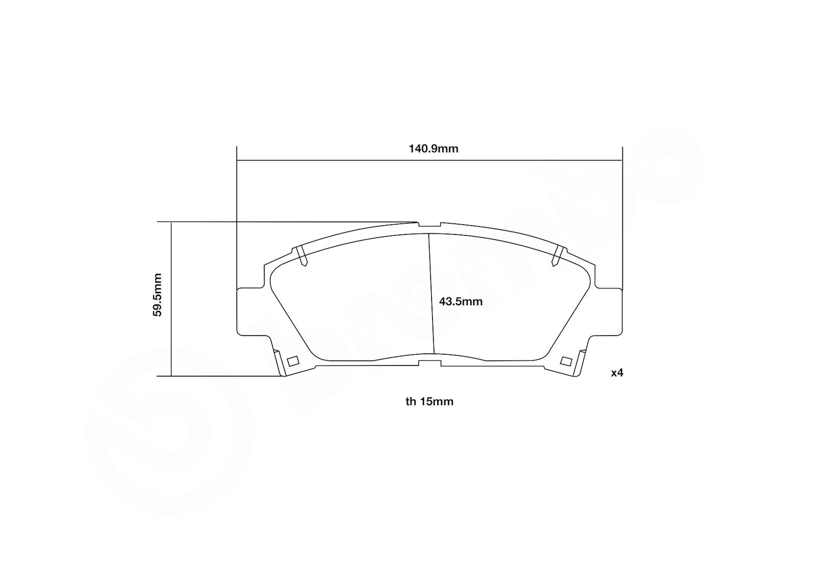 BREMBO 07.B314.24 - Hochleistungs-Bremsbelagsatz