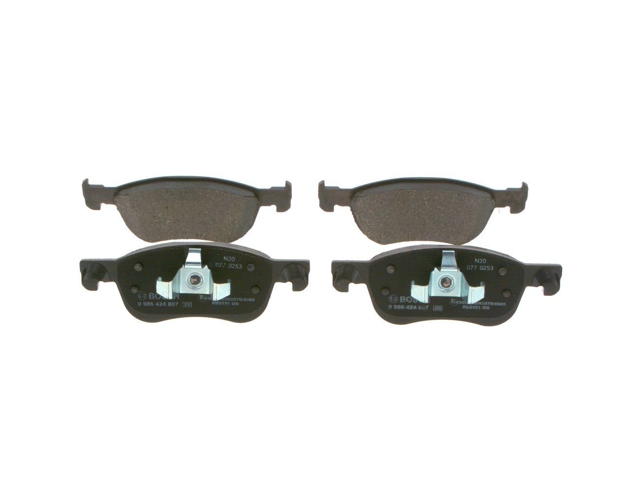 BOSCH 0 986 424 867 - Bremsbelagsatz, Scheibenbremse