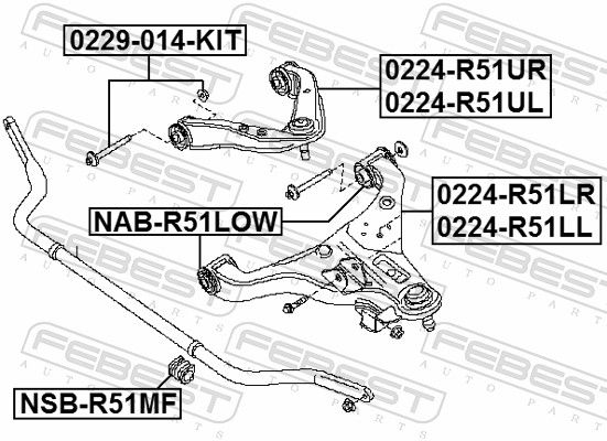 FEBEST 0229-014-KIT - Sturzkorrekturschraubensatz