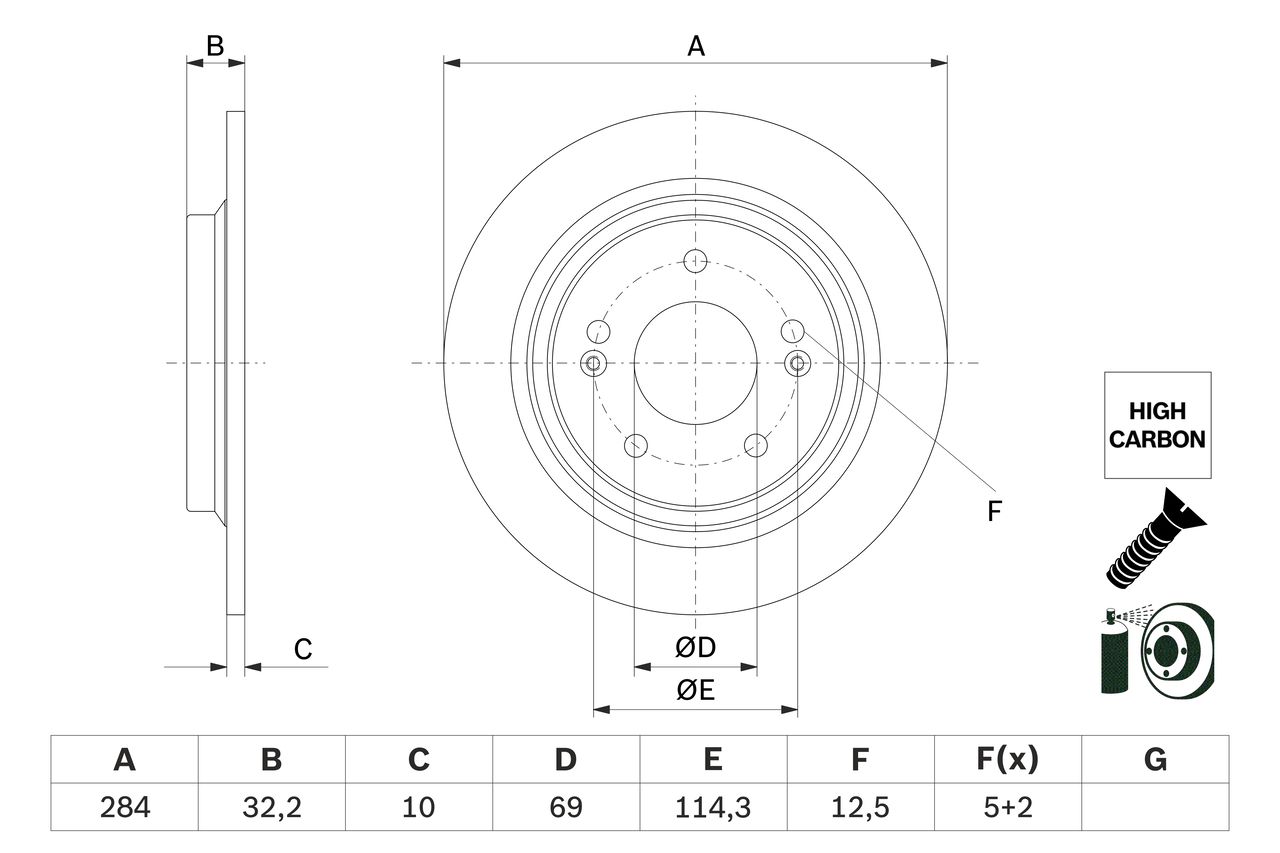 BOSCH 0 986 479 G77 - Bremsscheibe