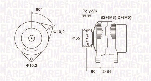 MAGNETI MARELLI 063731577010 - Generator
