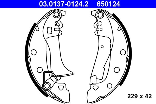 ATE 03.0137-0124.2 - Bremsbackensatz