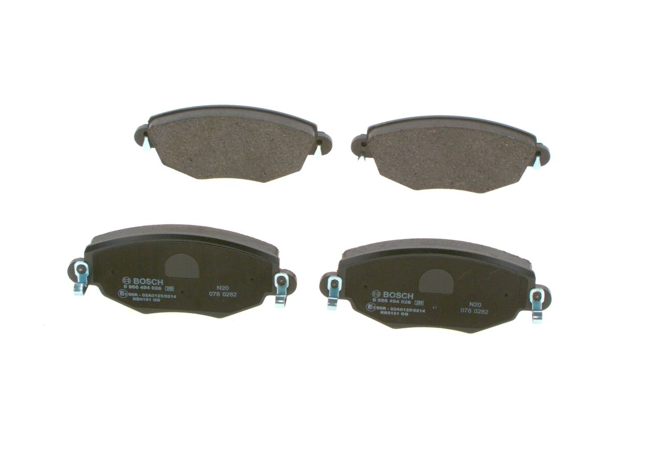 BOSCH 0 986 494 026 - Bremsbelagsatz, Scheibenbremse