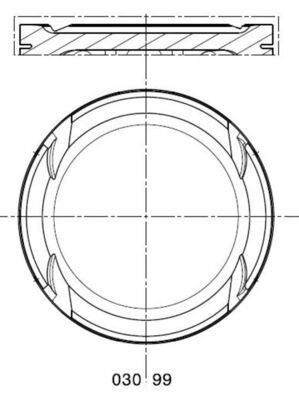 MAHLE 030 99 00 - Kolben